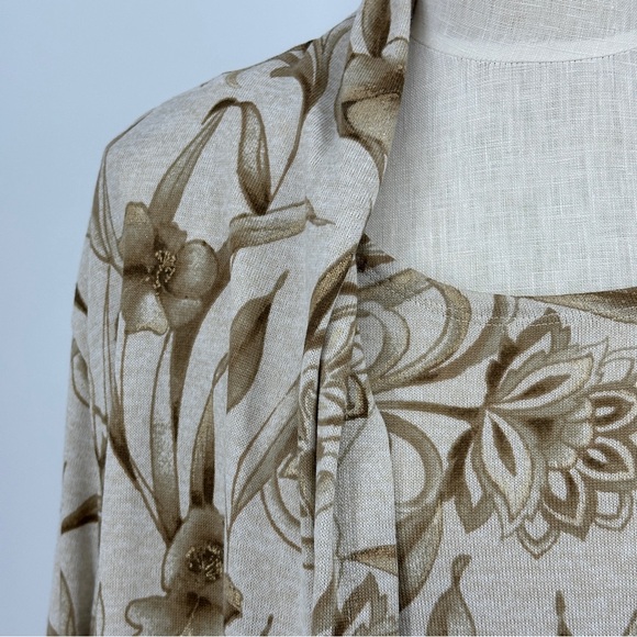 ALFRED DUNNER Jacket Tank Combo Open Front Women's Plus size 3x Floral Sweater - Picture 8 of 15